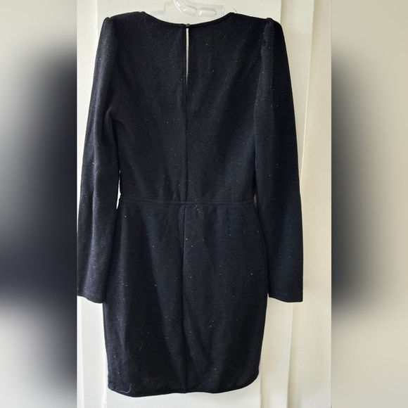Speechless Black Long Sleeve V-Neck Cocktail Sparkle New Years Dress NWOT - Picture 4 of 5